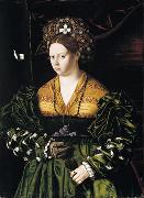 BARTOLOMEO VENETO Portrait of a Lady in a Green Dress oil painting reproduction